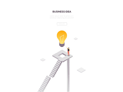 Business idea - web banner banner business character flat design idea illustration isometric design isometric illustration lightbulb vector web