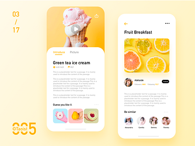 Daily exercise 0317 app brand clean color design food gradient homepage ios mobile redesign simple typography ui ux white