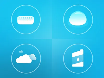 Fridge - environment icons air enviroment foam fridge mercury oil pollution