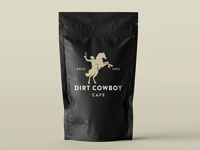 Cafe Logo Design branding cafe coffee logo cowboy logo tan