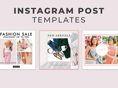 5 Free Fashion Instagram Social Media Post Templates Vol.1 blog branding business chic color colorful commerce company creative design designer easy elegant fashion illustration instagram modern photography photoshop ui