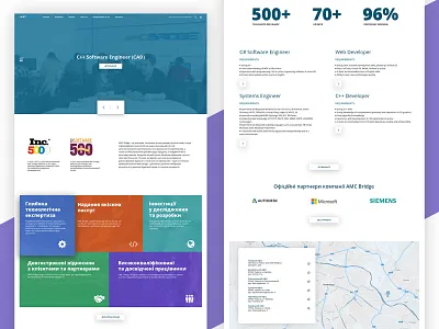 AMC Bridge Main Page about us page design mainpage ui uidesign website