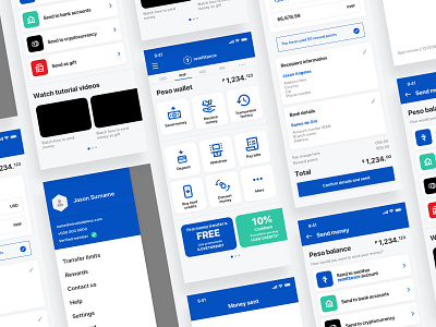 Online Money Transfer app dashboard dashboard ui finance finance app fintech mobile money money app money transfer remitbee remittance ui ux