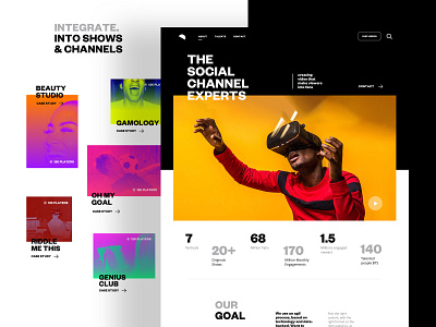 About Page agency design grid home key landing metrics photos social ui ux website