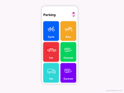 Parking area finding app accessibility accessible branding categories color theory dashboard design designspiration illustration ixdmobile mobile ui ux