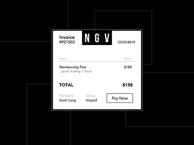 Daily UI - 046 Invoice 46 dailyui design gallery graphic invoice membership pay simple ui