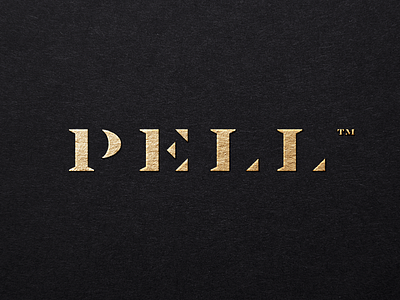 P E L L ™ / exclusive cosmetics branding cosmetics design designer elegant exclusive gold identity logo logotype mark modern stencil type typography