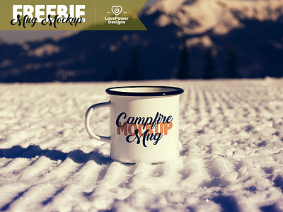 Free Mug Mockup / Mug Mock-up Freebie adventure enamel mug free mockup free mug mockup free white mug freebie mug tin mug vintage white mug