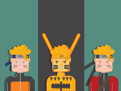 DattebaYo! anime caricature flat flatdesign flatillustration illustration illustrator manga naruto portrait vector
