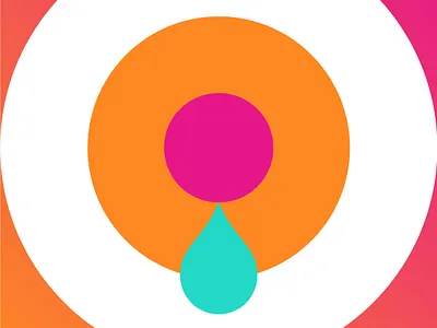 Retro teardrop eye geometric retro teardrop