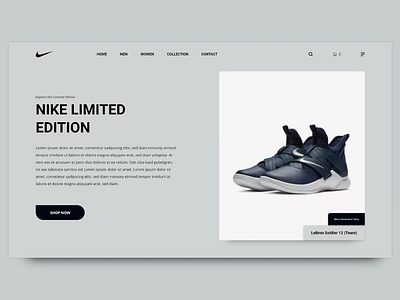 DailyUI #012: E-commerce Single Product Web Design dailyui dailyui 012 design e commerce e commerce design e commerce single product nike nike shoes single product single product web design ui