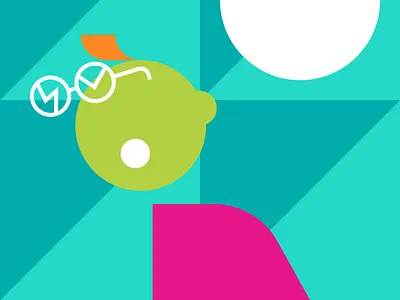 Retro glasses ball accident accident ball geometric glasses pattern