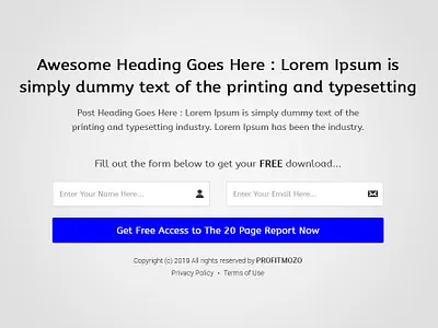 Lead Mockup Template design form design mockup design popup design splash popup template design ui ux web website