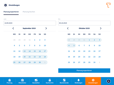 Dashboard: Calendar app app design blue calendar calendar design design flat icon design icons minimal orange responsive design ui ux web application design web application development white