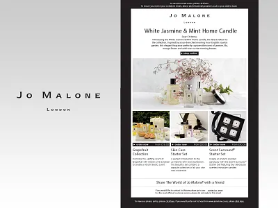 Jo Malone Email Design email campaign email design graphic design graphics web design