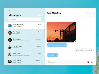 Simple Messages App app branding design flat message messages ui ux vector