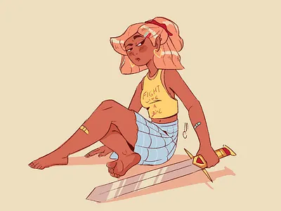 Fight like a Girl character characterdesign draw girl illustration