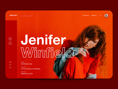 Concept page UNSPLASH branding concept design desktop grid hero homepage homescreen landing layout model photo photograhy site sketch ui unsplash ux ui web website