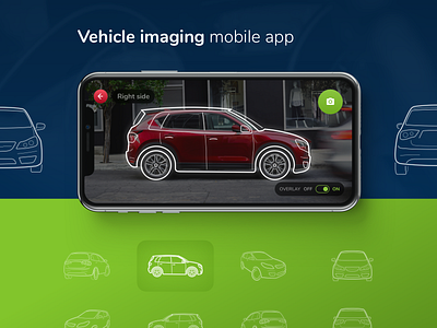 Vehicle imaging mobile app app auto automotive business camera car rental custom design enterprise interface ios iphone iphonex layout line art mobile tool ui ux vehicle imaging