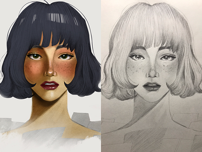 She is she animation artworks design digital painting illustration illustrator painting
