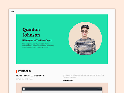 Portfolio Site branding case study css html portfolio react typography ux ux designer ux ui web