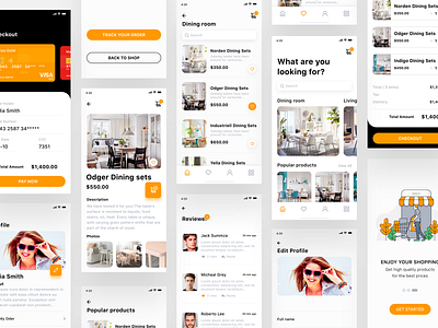 E-commerce App Interface for Furniture ecomerce ecommerce app ecommerce business fashion furniture furniture app minimal app