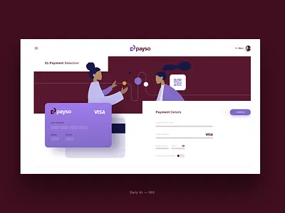 Daily UI✨:: 002 app creditcard dailyui dailyui 002 dailyuichallenge design humaaans illustration payment app practice purple ui ux design ui library