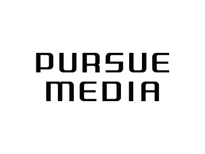 Pursue Media custom lettering logo wordmark
