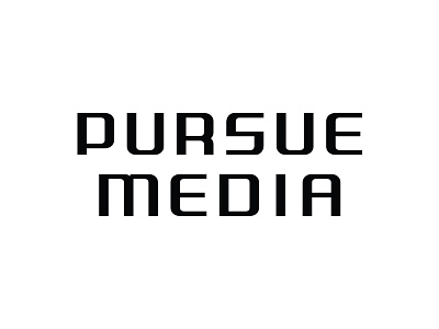 Pursue Media custom lettering logo wordmark