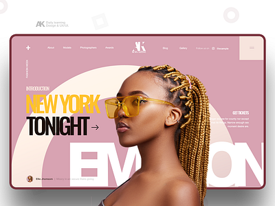 EMOTION design fashion fashion website flat hero landing ui ux web website