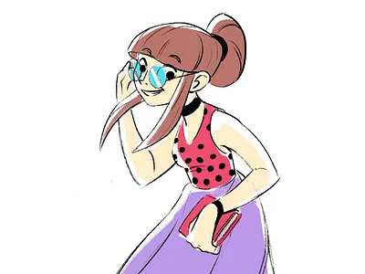 Lily character characterdesign draw girl illustration lineart