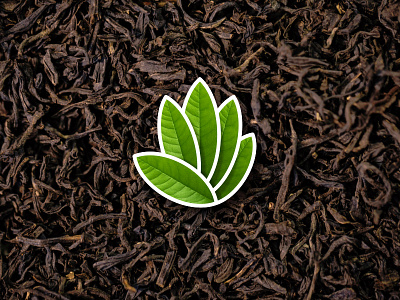 DAY-CHAY 5 brand branding brown design emblem five goubine graphic green hand icon identity leaves logo logotype mark natural symbol tea