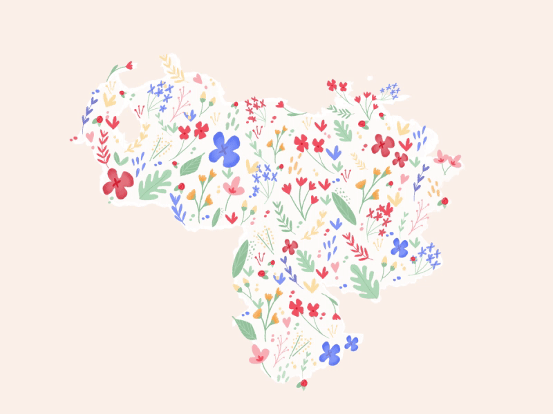 Venezuela. animation bloom blossom country design flower garden illustration venezuela