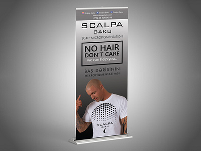 Scalpa Baku Roll Up adv branding design illustration