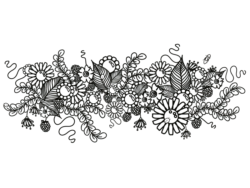 flowers and honeycombs art bee design drawing flowers fruits graphism honeycomb illustration illustrator ladybugs nature photoshop raspberries vector