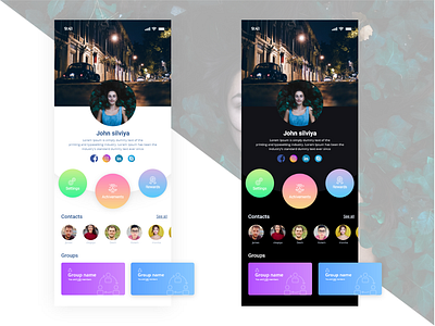 User Profile App UI desgn. adobe xd app app design app ui design interface design iphone x profile ui ui design user profile ux