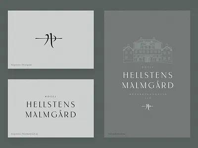 Malmgård hospitality hotel identity logo typogaphy