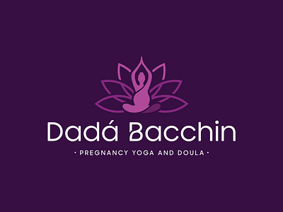 Dadá Bacchin - Personal Logo branding doula golden ratio golden ratio logo logo logo 2d logo design logotipo logotype logotypedesign mark pink pregnancy purple logo woman logo yoga