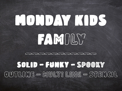 Monday Kids - Font all caps bold font display font font fonts fonts design handwritten font lettering sans serif font type design typeface