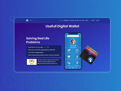 Digital wallet landing page concept design flat front end design front end dev landing page minimal ui web web design website