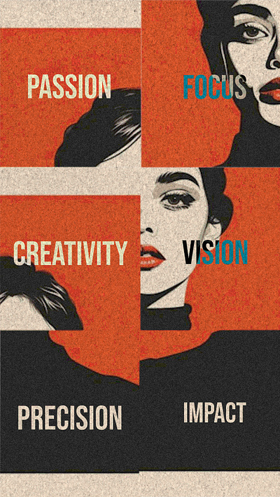 The Editor’s Puzzle adobe after effects branding messaging collage art composition layout retropop art style typography