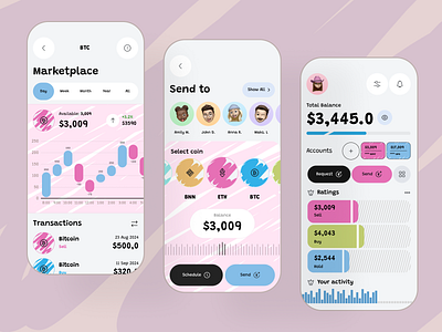 Crypto app concept android app chart coin crypto crypto app crypto design crypto trade crypto trading design ios mobile ui ux wallet wallet design