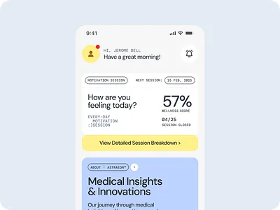 Healthcare and Wellness Mobile App Design app design doctorappointment dribbble healthcareapp healthtech medicalui mobile mobile app mobileappdesign ui uiux wellnessapp