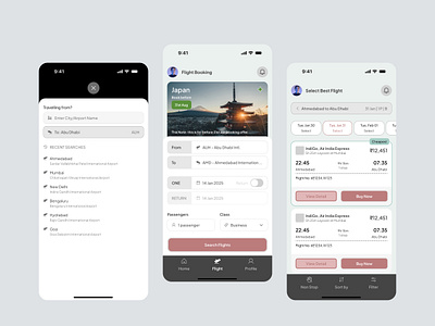 Flight Booking App book booking design flight landing layout live mobile online screen