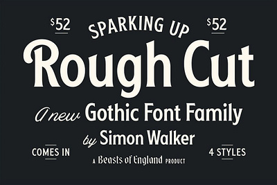 Rough Cut Font font ligatures logo logo font modern font rough cut font serif font