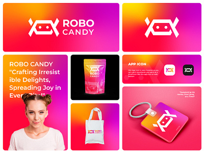 Robo Candy logo design best logo branding candy logo children logo colorful logo freelance designer graphic design logo logo design logo designer logo for sale logo presentation minimalistic logo modern logo packaging design robot candy logo robot logo simple logo toy logo unused logo