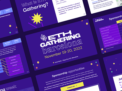 ETH Gathering Barcelona barcelona blockchain branding crypto cryptocurrency deck design eth eth gathering barcelona ethereum gathering illustration marketing presentation slidedeck slides ui ux