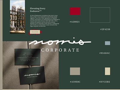 Norris Corporate Direction 7 branding branding and identity business card color color palette design designer freelancer graphic design green identity logo logo design modern moodboard natural new organic stylscape trendy