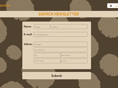 Daily UI#088 - Sign up Form daily ui graphic design newsletter safrica sing up form ui ux ux experience