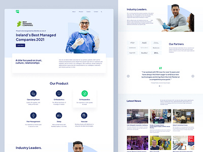 PEI redesign clean clean website design healthcare landing page medical simple ui ux